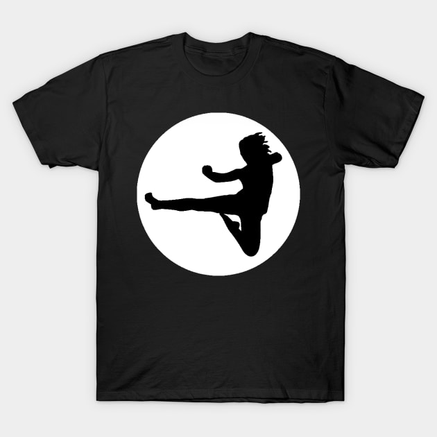 Jump Kick Icon T-Shirt by NovaOven